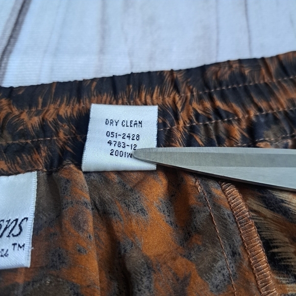 Vintage Skirt Reflections Spiegel 100% Silk Pull On Leopard No Size Tag 22 X 33 - Picture 5 of 11